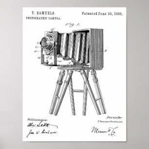 1885 Camera Patent Art Drawing Print