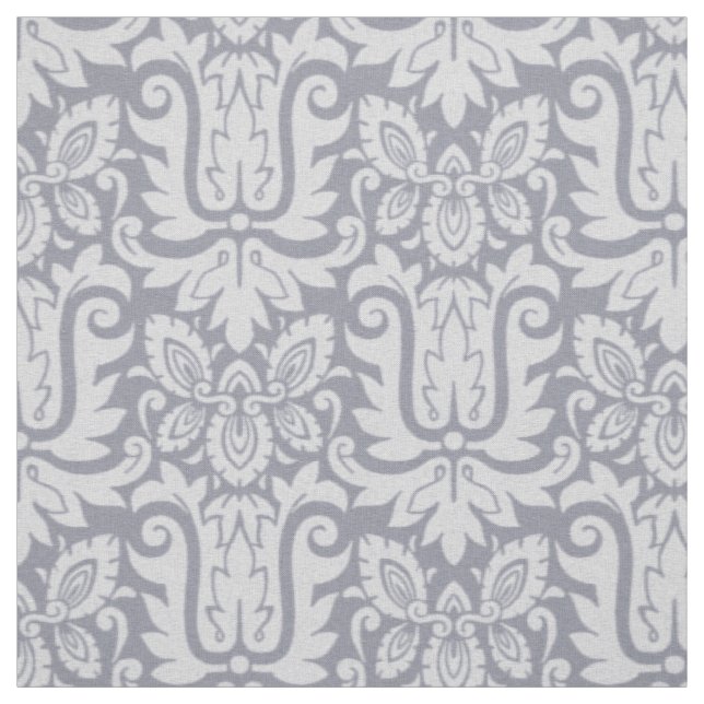 1885 Damask, Shadow Blue Fabric (Swatch)