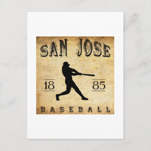 1885 San Jose California Baseball Postcard