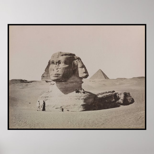 1887 Great Sphinx of Giza Necropolis in Egypt Poster (Front)