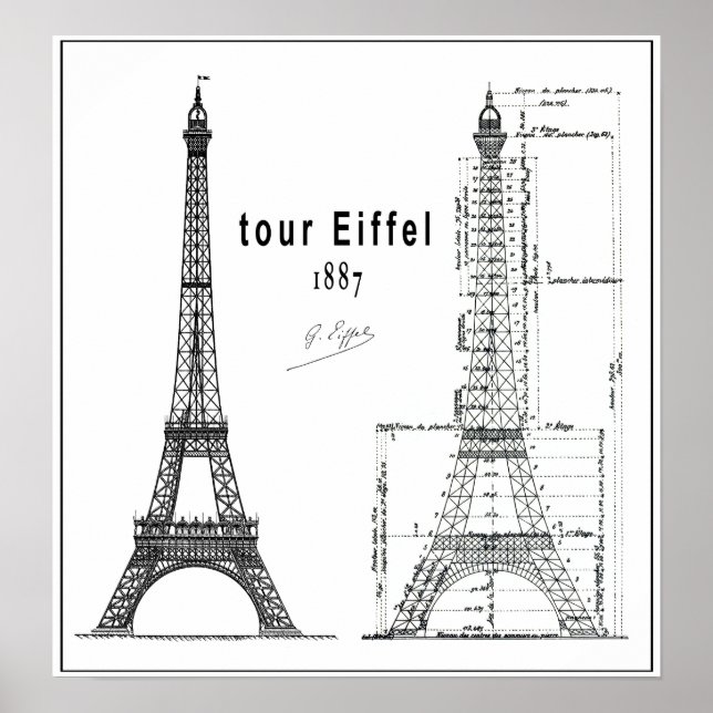 1887 TOUR EIFFEL POSTER (Front)