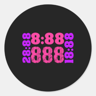 1888..888 Angel Numbers 888  Classic Round Sticker