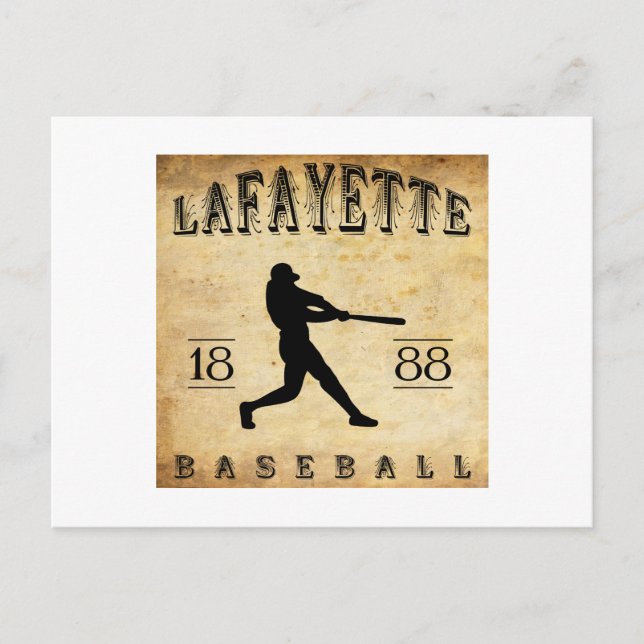 1888 Lafayette Indiana Baseball Postcard (Front)