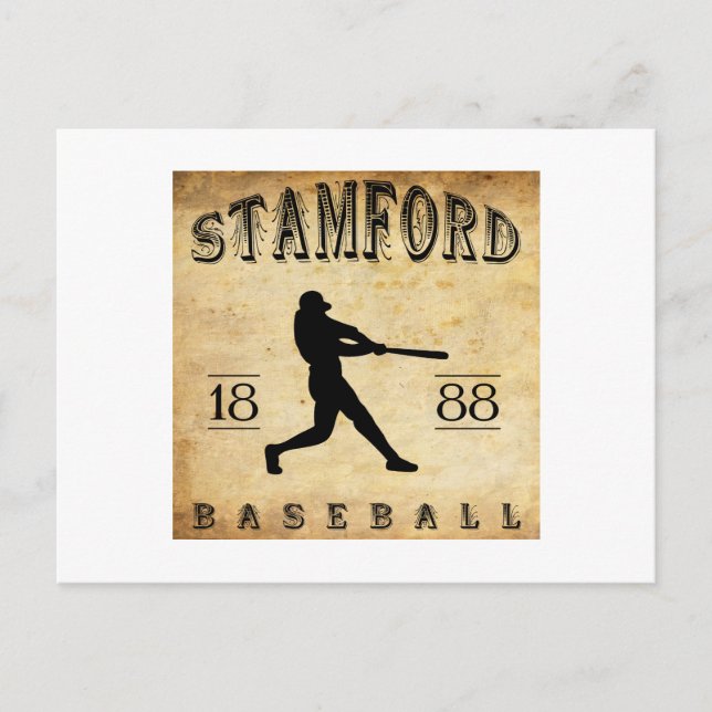 1888 Stamford Connecticut Baseball Postcard (Front)