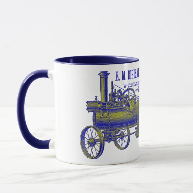1889 Birdsall's  Steam Traction Tractor Farm Mug (Left)