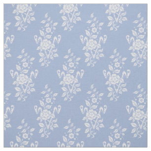 1889 Floral, Powder Blue Fabric