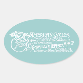 1890 American Cycles Oval Sticker