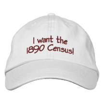 1890 Census Embroidered Baseball Cap