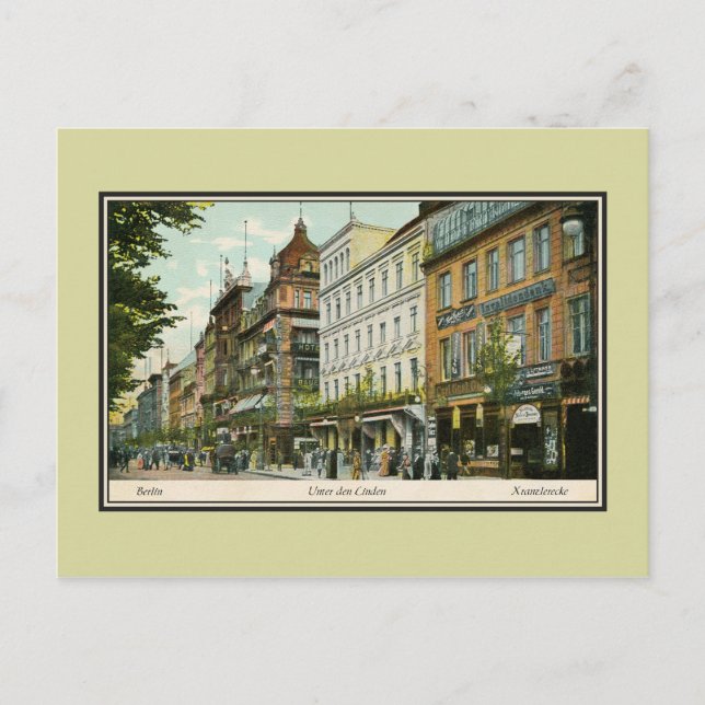 1890s Berlin Unter Den Linden Postcard (Front)
