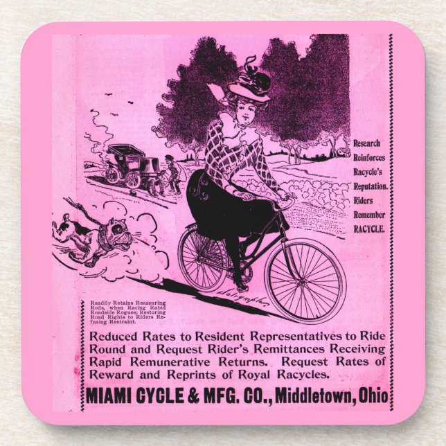 1890s bicycle ad The Racycle Coaster (Front)