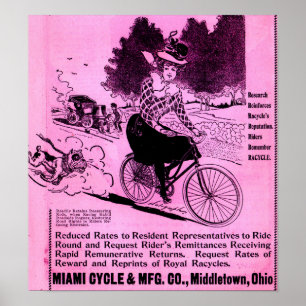 1890s bicycle ad The Racycle Poster