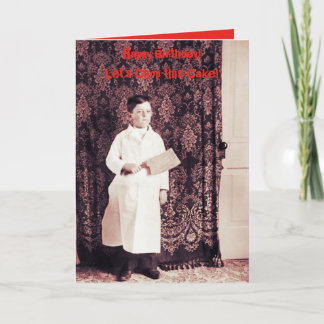 1890's Butcher Boy with Cleaver Birthday Card