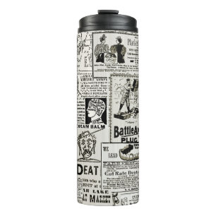1890's Charming Victorian Newspaper Ads Men Women Thermal Tumbler