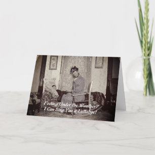 1890's Cross Dressing Man Get Well Sick Card Photo