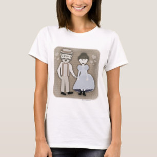 1890s Cute Couple Victorian Style Cartoon T-Shirt