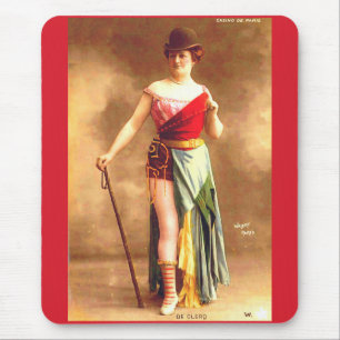 1890s De Clercq entertainer at Casino de Paris Mouse Mat