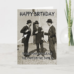 1890'S MEN TOASTING WITH BEER HAPPY BIRTHDAY FUNNY CARD