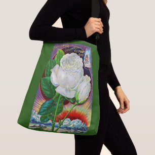1890s rose catalogue illustration White Rose Crossbody Bag