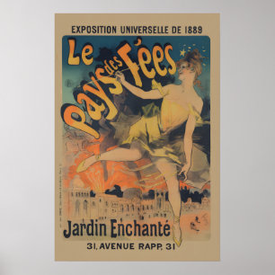 1890s “The Land of Fairies” - Jules Cheret Vintage Poster