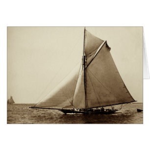 1891 American Yacht at Sea