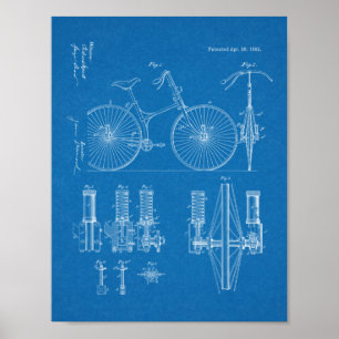 1892 Bicycle Suspension Design Patent Art Print