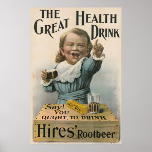 1892 Hires Root Beer Poster