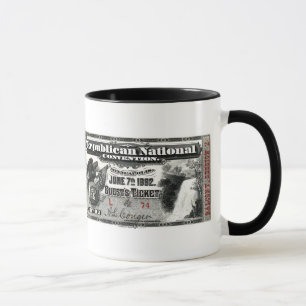 1892 Republican Convention Ticket Mug
