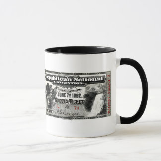 1892 Republican Convention Ticket Mug