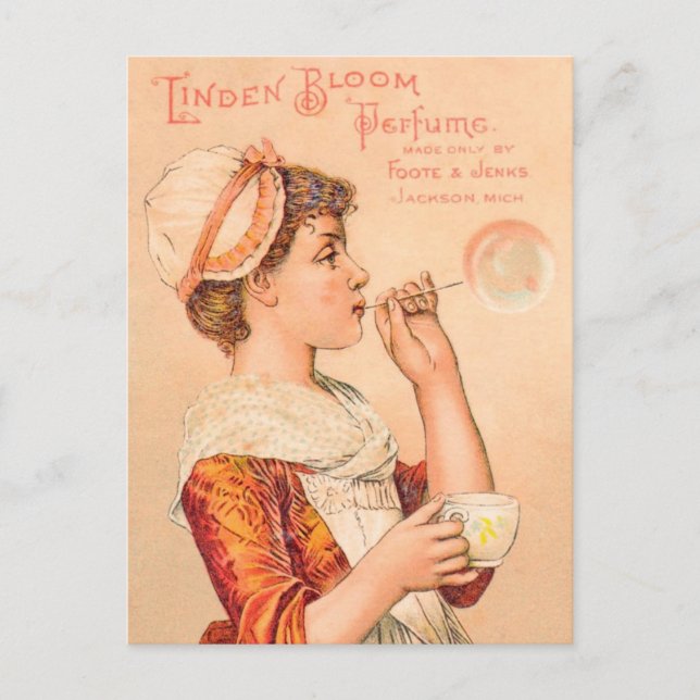 1893 Linden Bloom Perfume Postcard (Front)
