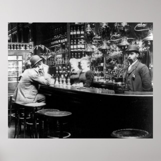 1893 London, English Bar Pub Vintage Photograph Poster (Front)