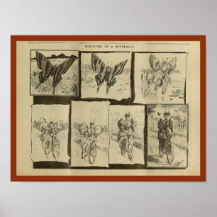 1893 Vintage Bicycle Magazine Ad Art Poster