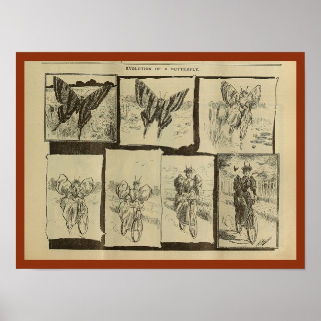 1893 Vintage Bicycle Magazine Ad Art Poster (Front)