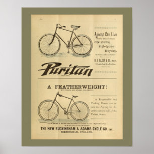 1893 Vintage Bicycle Magazine Ad Art Poster