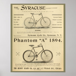 1894 Phantom A Bicycle Ad Art Poster