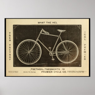 1894 Premier Cycle Co. Bicycle Ad Art Poster
