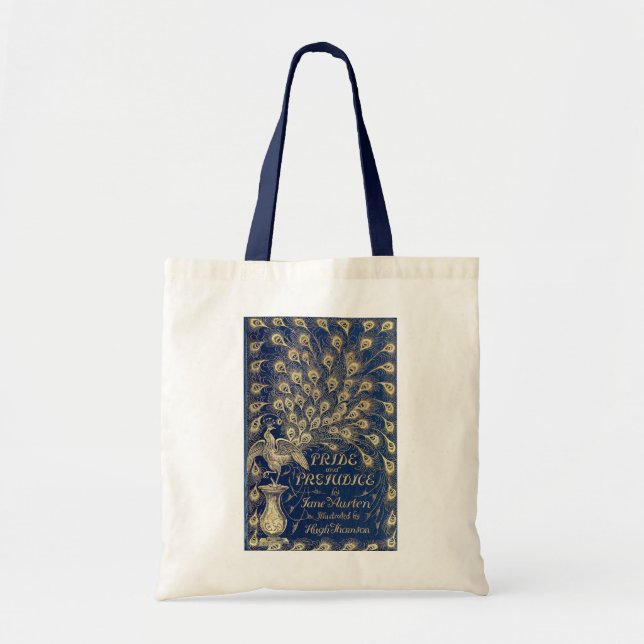 1894 Pride and Prejudice Peacock Cover Jane Austen Tote Bag (Front)