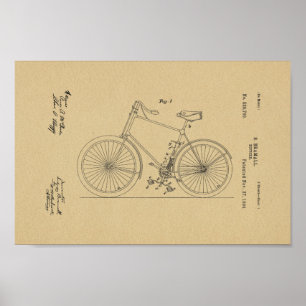 1894 Vintage Bicycle Patent Art Print