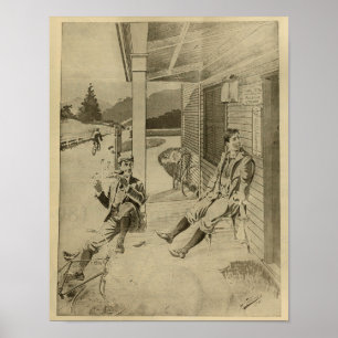 1894 Vintage Gentleman Bicycle Ad Art Print