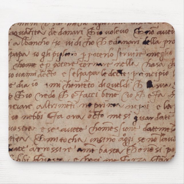 1895-9-15-503 W.34v Page of handwriting Mouse Mat (Front)