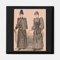 1895 Delineator print ladies coat and dress