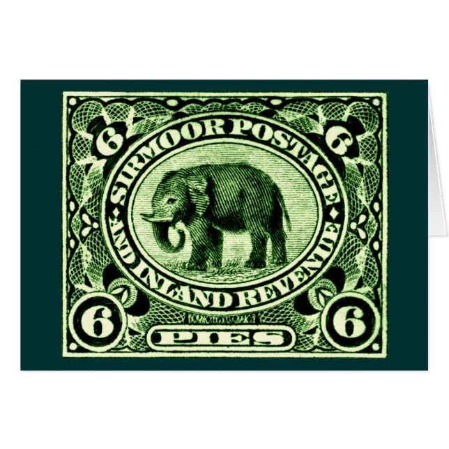 1895 Indian Princely States Elephant (Front Horizontal)