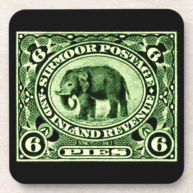 1895 Indian Princely States Elephant Coaster (Front)