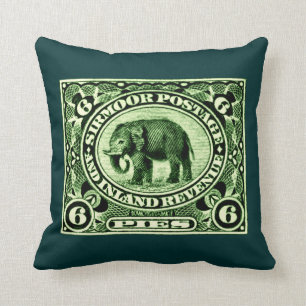 1895 Indian Princely States Elephant Cushion