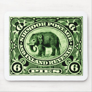 1895 Indian Princely States Elephant Mouse Mat