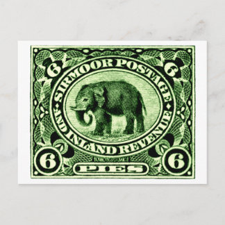 1895 Indian Princely States Elephant Postcard