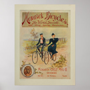 1895 Monarch Bicycles Ad Art Print