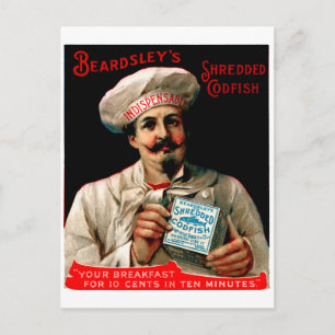 1895 Shredded Codfish Breakfast Postcard