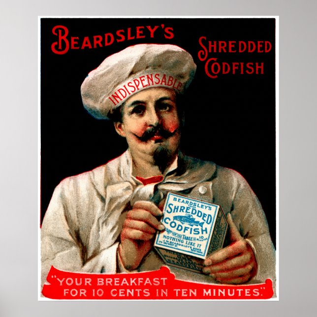 1895 Shredded Codfish Breakfast Poster (Front)