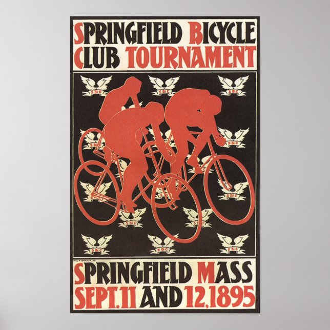 1895 Springfield Massachusetts Bicycle Tournament Poster (Front)