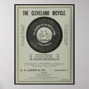 1895 Vintage Bicycle Magazine Ad Art Poster